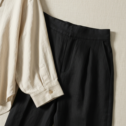 Off-Shoulder Tee + Wide-Leg Set — The Effortless 2-Piece